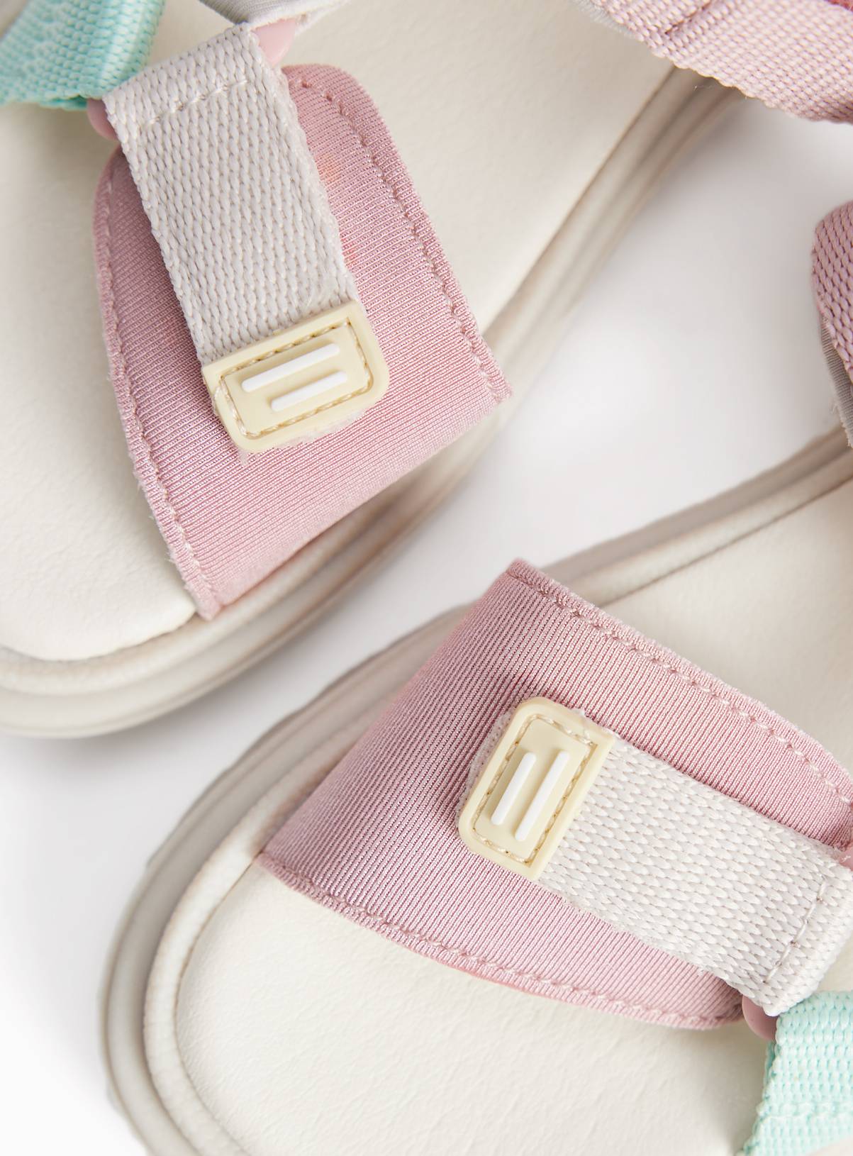 Pastel Strappy Sports Style Sandals 12 Infant - Image 3